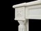 Antique French Fireplace Mantel in White Marble, 1890 5