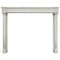 Antique French Fireplace Mantel in White Marble, 1890 1