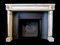 Antique French Empire Style Fireplace Mantel in Breche Marble 6