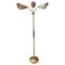 French Tri Cone Brass Floor Lamp in the Style of Mategot, 1950 1