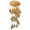 Lámpara de araña italiana en espiral de cristal de Murano, 1960, Imagen 1