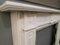 Antique English Fireplace Mantel in Statuary White Marble 2