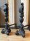 Tall Antique Fire Dogs in Cast Iron, 1890, Set of 2 15
