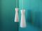 French Opaline Suspension Lamps, 1950s, Set of 2 1
