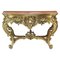 Rococo Giltwood and Marble Console Table, France, 1900s 1
