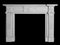Antique 19th Century White Statuary Marble Fireplace Mantel 4