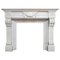 Louis XVI Style French Fireplace Mantel in Carrara Marble 1