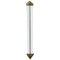Tall Brass and Glass Uplighter Floor Lamp, 1970s 1