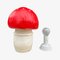 Red Mushroom Lamp, 1970s 3
