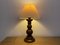 Tischlampe aus dunklem Holz, 1950er 2