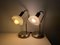 Tischlampen aus Gebürstetem Chrom und Metall mit Alabaster Glasschirmen, 1970er, 2er Set 10
