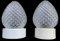 Pine Cone Night Lights in Glass, 1960s, Set of 2 1