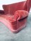 Art Deco Pink Velvet 3-Seater Sofa, Italy, 1930s 5