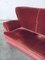 Art Deco Pink Velvet 3-Seater Sofa, Italy, 1930s 4