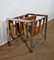 Leather and Chrome Magazine Rack from Novatrend, 1980s 2
