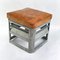 Vintage Industrial Leather Stool, 2000s, Image 2