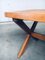 Rustic Handcrafted X-Frame Oak Dining Table, France, 1940s, Image 5