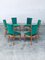 Art Deco Green Dining Chairs, France, 1930s, Set of 6 22