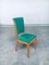 Art Deco Green Dining Chairs, France, 1930s, Set of 6 1