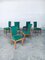 Art Deco Green Dining Chairs, France, 1930s, Set of 6 16