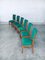 Art Deco Green Dining Chairs, France, 1930s, Set of 6 17