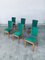 Art Deco Green Dining Chairs, France, 1930s, Set of 6 27