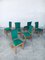Art Deco Green Dining Chairs, France, 1930s, Set of 6 15