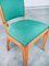 Art Deco Green Dining Chairs, France, 1930s, Set of 6 2
