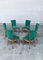 Art Deco Green Dining Chairs, France, 1930s, Set of 6 21
