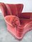 Art Deco Pink Velvet Armchairs, Italy, 1930s, Set of 2 5