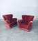 Art Deco Pink Velvet Armchairs, Italy, 1930s, Set of 2 17