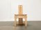 Postmodern Brutalist Wooden Children Chair, 1990s, Image 1