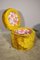 Functional Poufs in Yellow Fabric, 1970s, Set of 2 2