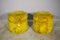 Functional Poufs in Yellow Fabric, 1970s, Set of 2 1