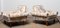 Low Back Lounge Chairs in Floral Jacquard Fabric, Denmark, 1970s, Set of 2 2