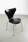 Black Leather Mod. 3107 Dining Chair by Arne Jacobsen for Fritz Hansen, 1964, Image 16