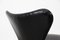 Black Leather Mod. 3107 Dining Chair by Arne Jacobsen for Fritz Hansen, 1964 9
