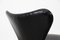 Black Leather Mod. 3107 Dining Chair by Arne Jacobsen for Fritz Hansen, 1964, Image 9