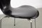 Cuir Noir Mod. Chaise de Salon 3107 par Arne Jacobsen pour Fritz Hansen, 1964 6