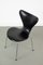 Black Leather Mod. 3107 Dining Chair by Arne Jacobsen for Fritz Hansen, 1964 12