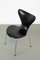 Black Leather Mod. 3107 Dining Chair by Arne Jacobsen for Fritz Hansen, 1964, Image 12