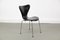 Cuir Noir Mod. Chaise de Salon 3107 par Arne Jacobsen pour Fritz Hansen, 1964 7