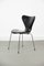 Black Leather Mod. 3107 Dining Chair by Arne Jacobsen for Fritz Hansen, 1964, Image 14