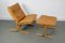 Brown Leather Siesta Lounge Chairs and Ottoman by Ingmar Relling for Westnofa, Set of 3 1
