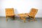 Brown Leather Siesta Lounge Chairs and Ottoman by Ingmar Relling for Westnofa, Set of 3 4