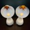 White Murano Glass Table Lamps from Vetri Murano, Italy, 1970s, Set of 2 5