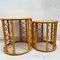 Bamboo Nesting Circular Tables, 1970s, Set of 2 4