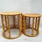 Bamboo Nesting Circular Tables, 1970s, Set of 2 2