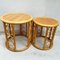 Tables Gigognes Circulaires en Bambou, 1970s, Set de 2 3