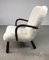 Fully Restored Danish Clam Chair in Sheepskin from Skive Mobelfabrik, 1950s 13